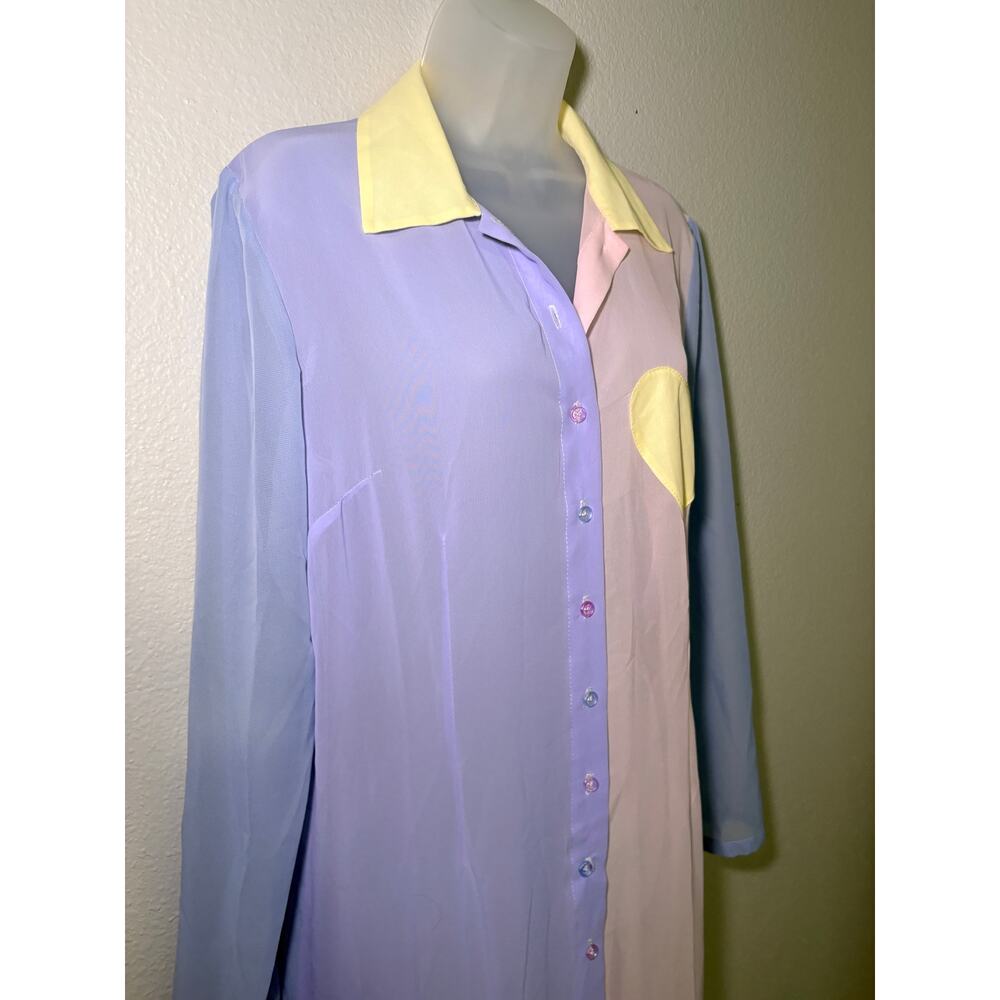 Sugarpills Pastel Sheer Maxi Dress - Size M - Picture 3 of 8